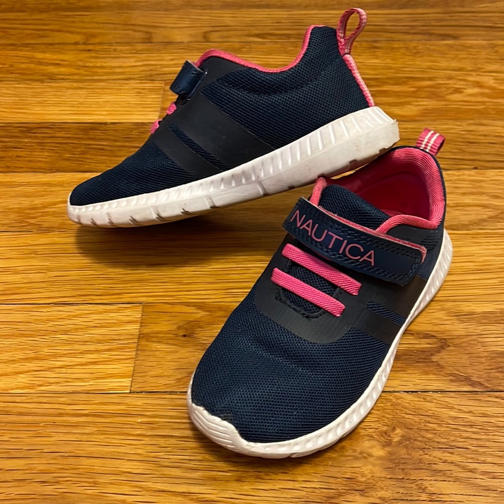 Nautica sneakers, girls, size 10, toddler.